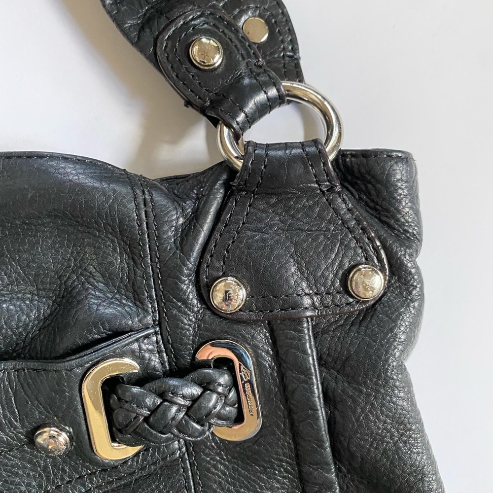 B. Makowsky Black Leather Hobo Bag - Picture 4 of 16